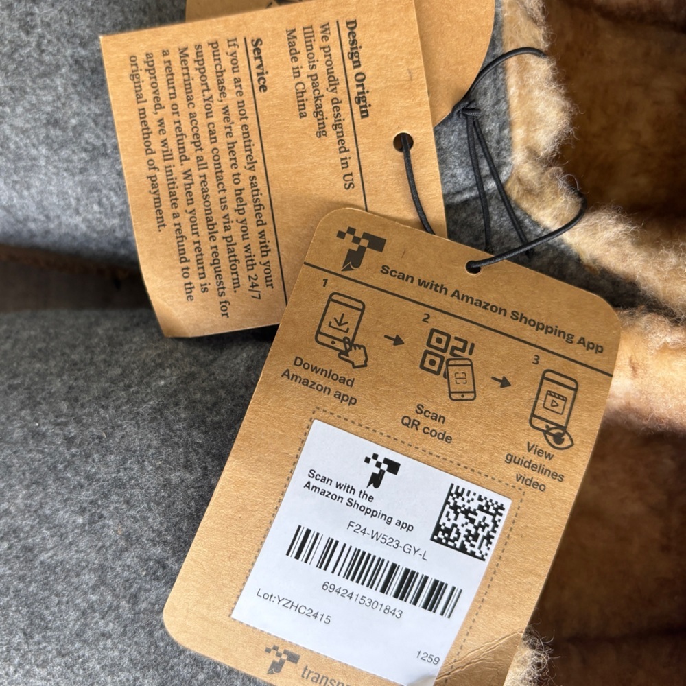 MERRIMAC Gray Fleece-Lined Slippers - Picture 7 of 12